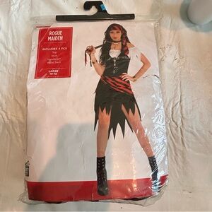 Rogue Maiden Women’s Costume Sz 10-12 Pirate Halloween Cosplay Sexy Amscan 4 Pc